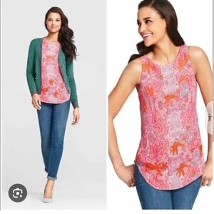 CAbi Printed Jubilee Top Women's Small sleveless